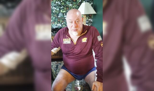 COACH BANGS HIMSELF! Attempts to display player how he enjoys it!