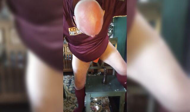 COACH BANGS HIMSELF! Attempts to display player how he enjoys it!