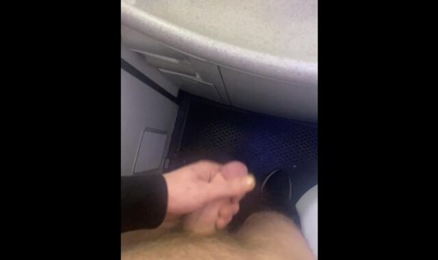 Wanking off and jizz in vapid