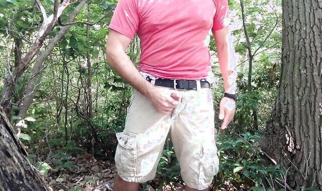 Sensitized to rigid, I find a place in the forest, off the trail, to jerkoff.