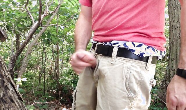 Sensitized to rigid, I find a place in the forest, off the trail, to jerkoff.