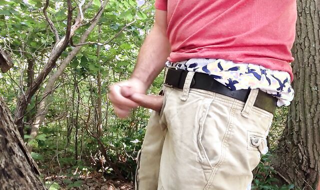 Sensitized to rigid, I find a place in the forest, off the trail, to jerkoff.