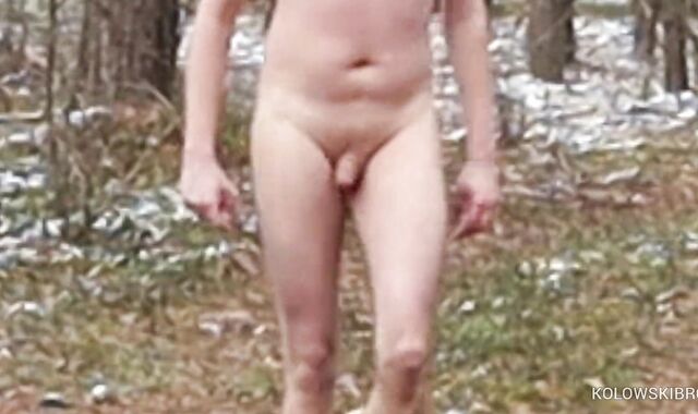 Deviant Exhibitionist: Ambling Thru the Forest in Winter (Smallish Cock) - KolowskiBRO