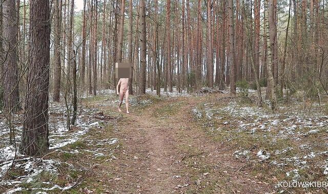 Deviant Exhibitionist: Ambling Thru the Forest in Winter (Smallish Cock) - KolowskiBRO