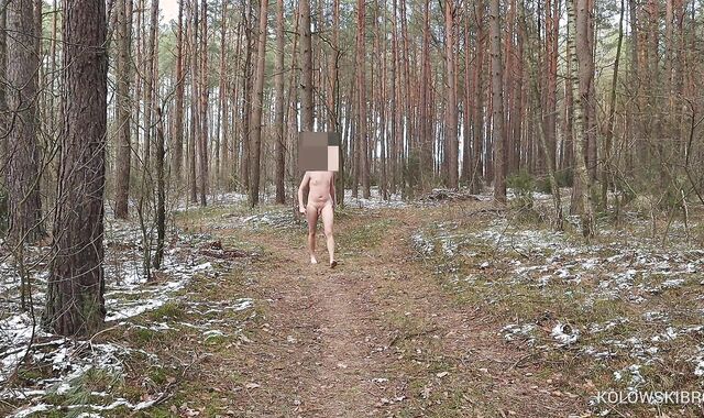 Deviant Exhibitionist: Ambling Thru the Forest in Winter (Smallish Cock) - KolowskiBRO