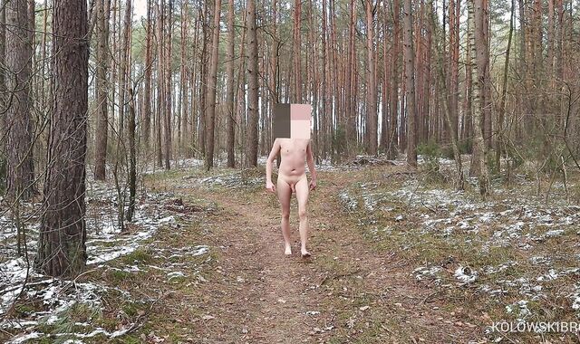 Deviant Exhibitionist: Ambling Thru the Forest in Winter (Smallish Cock) - KolowskiBRO