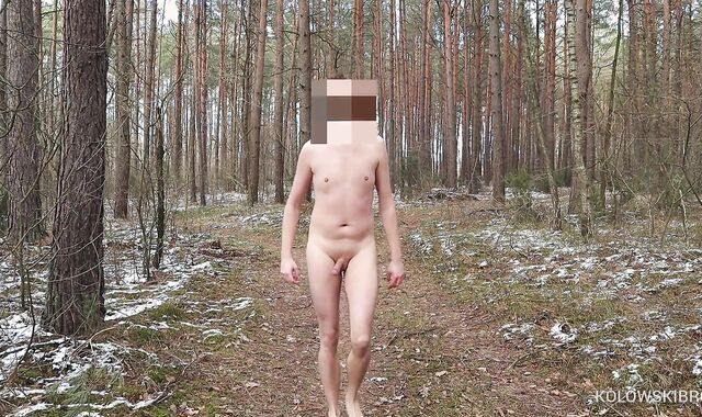 Deviant Exhibitionist: Ambling Thru the Forest in Winter (Smallish Cock) - KolowskiBRO