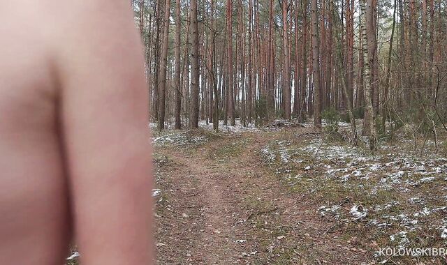 Deviant Exhibitionist: Ambling Thru the Forest in Winter (Smallish Cock) - KolowskiBRO