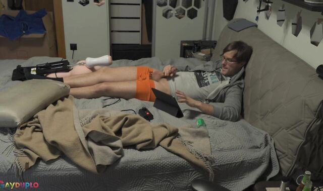 Masturbating my man-meat in plow machine - unbelivable ejaculation!