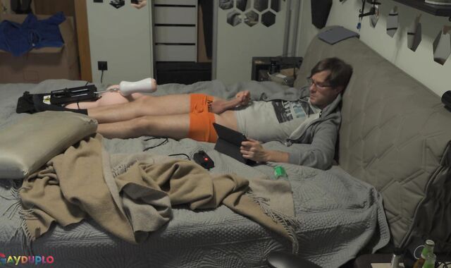 Masturbating my man-meat in plow machine - unbelivable ejaculation!