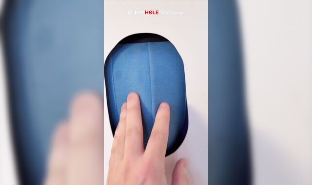 Gay-for-pay stud with an XL pecker creeps to the gloryhole – while his wifey waits in the van