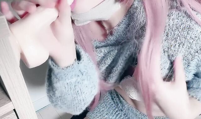 Sissy Gives Fellatios and Drinks three Spunk Fountains【femboy crossdresser 女装 男の娘】