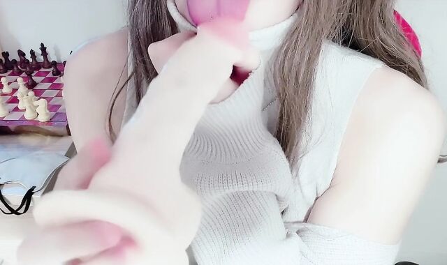 Sissy Gives Fellatios and Drinks three Spunk Fountains【femboy crossdresser 女装 男の娘】