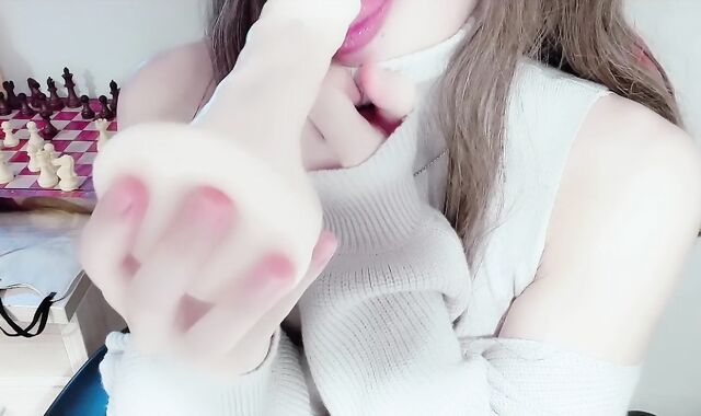 Sissy Gives Fellatios and Drinks three Spunk Fountains【femboy crossdresser 女装 男の娘】