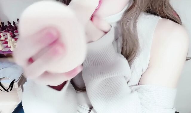 Sissy Gives Fellatios and Drinks three Spunk Fountains【femboy crossdresser 女装 男の娘】