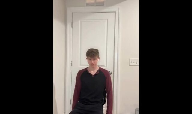 Suspended Youngster Peels off to Uncover Big Dinky