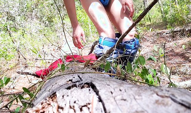 youngster fapping off in the morning sun