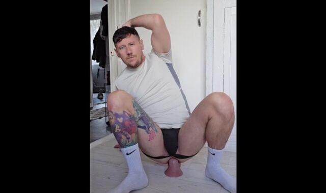 Railing my ample faux-cock till I gape