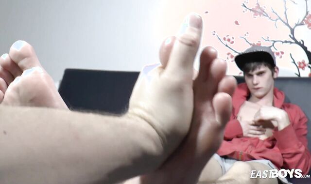 Soles have fun and spunky hand job nubile prick