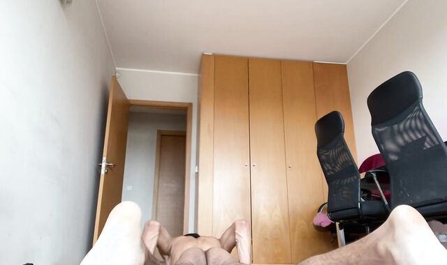 Working out and stroking off