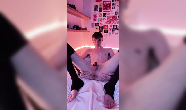 Twunk Lays EGG Out of His Cock-squeezing Fuckhole