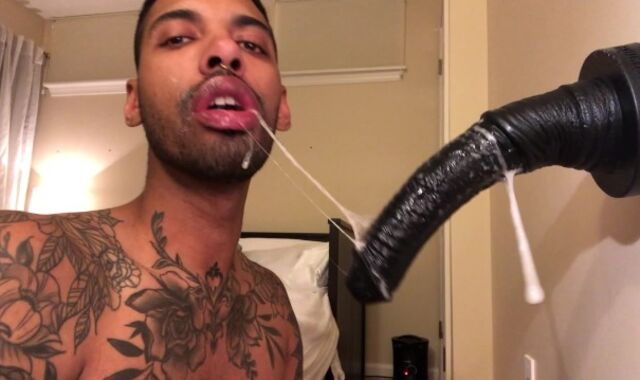 Dirty Mouth Instructing with Giant Fake penis