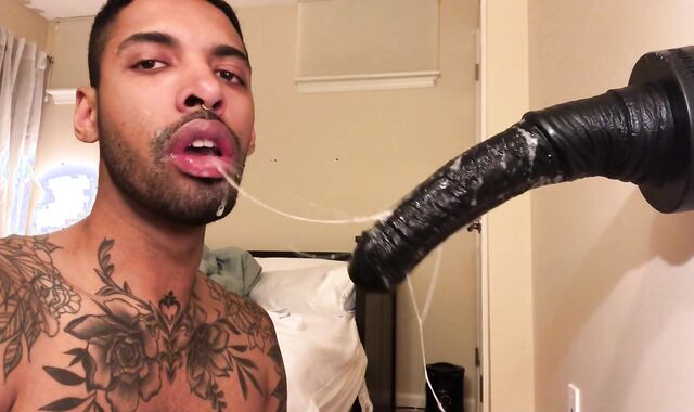 Dirty Mouth Instructing with Giant Fake penis