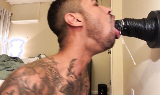 Dirty Mouth Instructing with Giant Fake penis