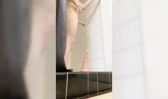 Railing my faux-cock in the bathroom like a great mega-bitch