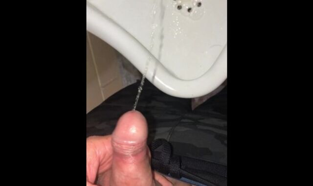 Risky Public Urinal Onanism Peeing & Nutting as prompt as I can