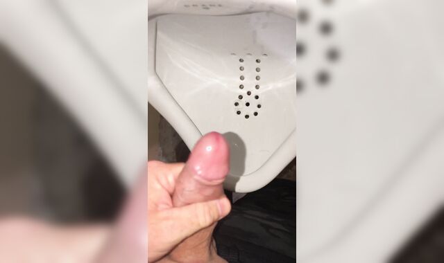 Risky Public Urinal Onanism Peeing & Nutting as prompt as I can