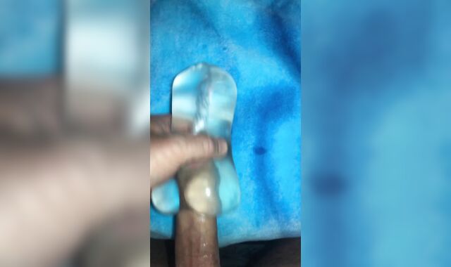 I dream your man sausage could meet me half way in this clear stroker fucktoy