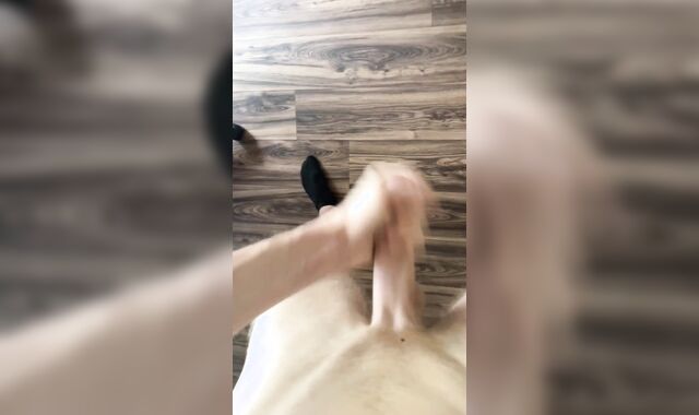 Enormous cock nasty teenie fellow unleashing strain after college