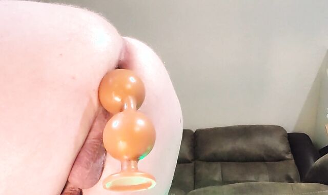 Catapulting Apple Sized Anal invasion Beads Into My Bootie