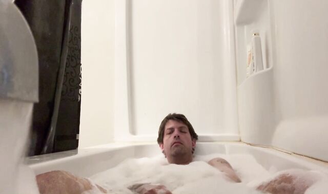 Finger-banging His Butt, Jeffrey Jaxxon Takes Super-steamy Bathtub and Faps It, Nearly Spunking on the Camera