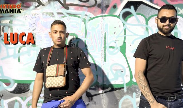 JIZZ CHALLENGE nine - WHO BLOWS A LOAD MORE? Luca with curved spear + large spear Karim battle it out