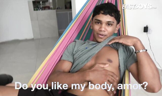 Cool teenage latino fellow Mitch Seangers with massive man meat