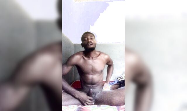 Having a jiggly afternoon wanking alone with my BIG BLACK COCK