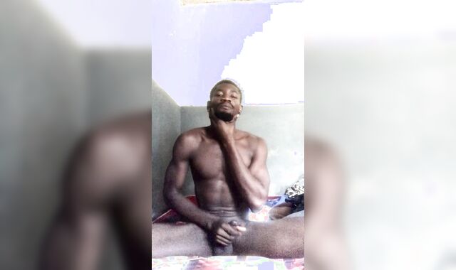 Having a jiggly afternoon wanking alone with my BIG BLACK COCK