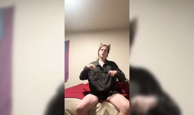 Your intimate femboy has a fresh garb to take off for you