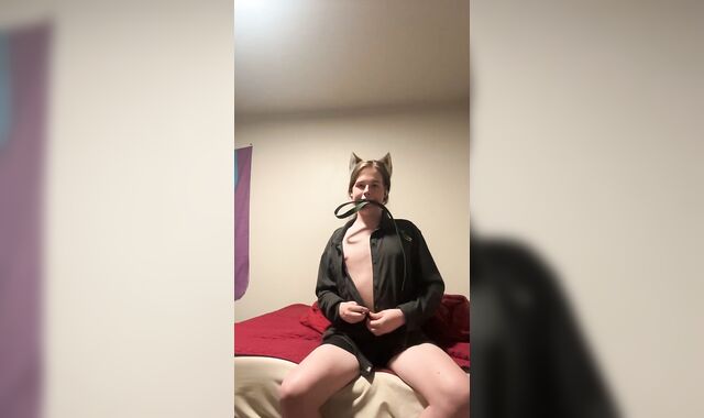 Your intimate femboy has a fresh garb to take off for you