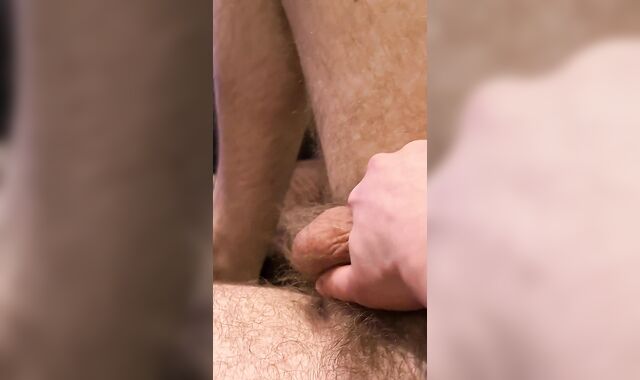 morning wank off - money-shot with pal