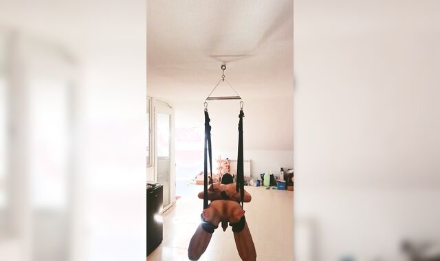 Faggot is roped up and strung up as penalty