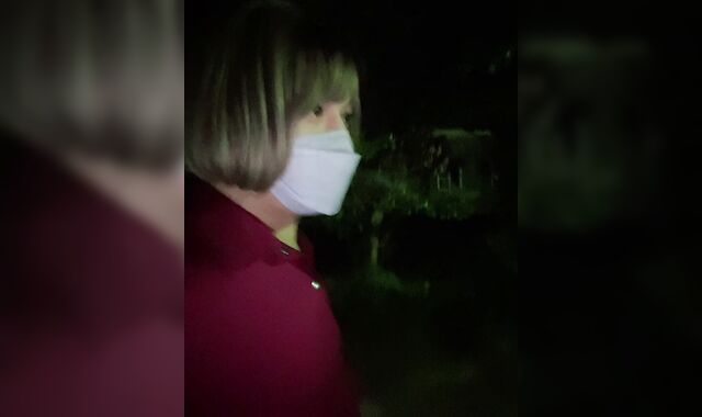 女装デブの露出散歩