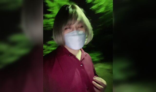 女装デブの露出散歩