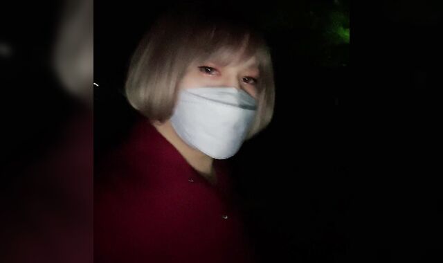 女装デブの露出散歩