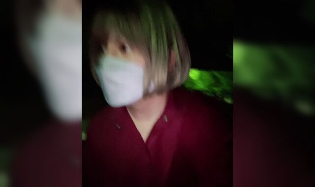 女装デブの露出散歩