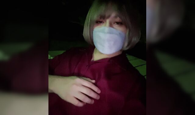 女装デブの露出散歩