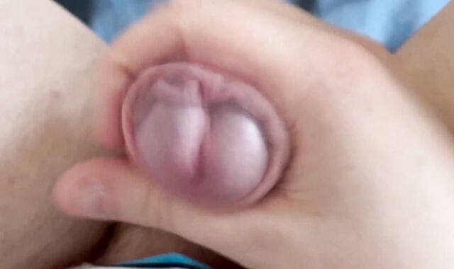 Close up of My edging Stiffy and Spunk