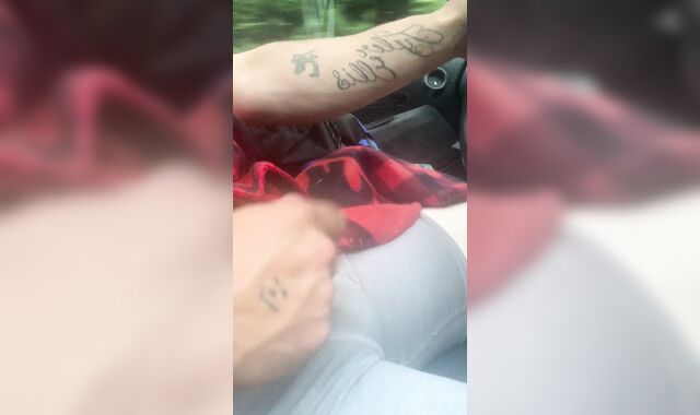 Public Wank off on logging road